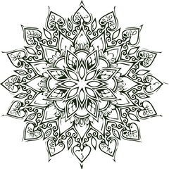Beautiful flower art and mandala vector design