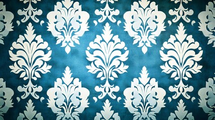 Vintage Damask Pattern in Muted Tones with High-Quality Detail