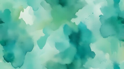 Obraz premium Seamless Watercolor Texture Background in Vibrant Aqua Shades