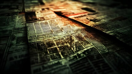 Naklejka premium Aged Newspaper Clippings with Detailed Texture and High Resolution