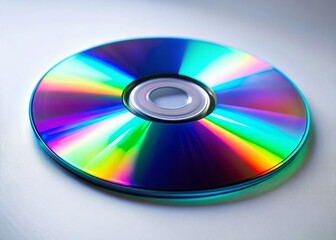 Minimalist Ejected CD: Clean, Simple Tech Background Stock Photo
