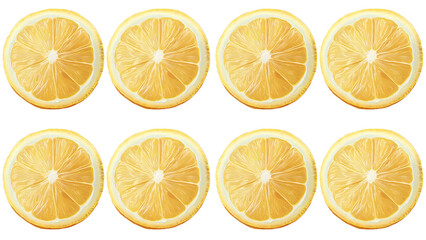 Sliced Lemon Circles - Fresh Citrus Illustration Collection