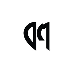 OM monogram logo design letter text name symbol monochrome logotype alphabet character simple logo