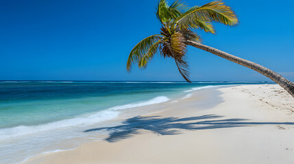 Beach Holiday - Travel Suitcase On Tropical Sand With Sunny Sea, summer background 
