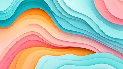 Abstract colorful wavy layers background.