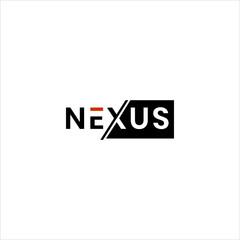 Initial Letter Word Nexus Logo Text Design Template