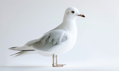 Fototapeta premium White Seagull On White Background