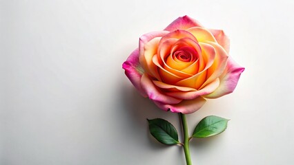 Fototapeta premium Minimalist Spring Rose Abstract Background - Clean White Floral Design