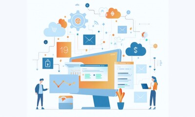Collaborative Cloud Computing Illustration