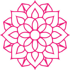 Beautiful flower art and mandala vector design