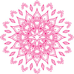 Beautiful flower art and mandala vector design