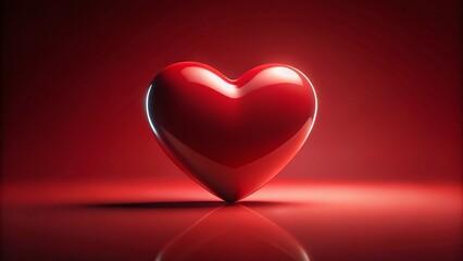 Minimalist Valentine's Day: Animated Hearts on Red Background - 4K Stock Video Still