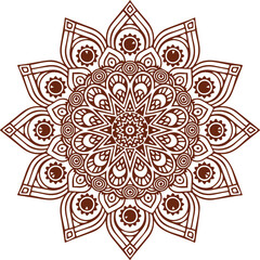 Beautiful flower art and mandala vector design