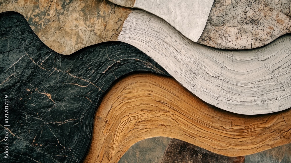 Poster abstract modern backdrop with flowing textures in earth tones and sleek patterns suitable for futuri