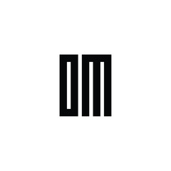 Obraz premium OM monogram logo design letter text name symbol monochrome logotype alphabet character simple logo