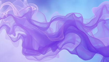 Fototapeta premium Abstract swirling patterns, vibrant purple and blue hues, ethereal smoke-like textures, gradient background, fluid motion, dream-like atmosphere, digital art, high contrast, smooth curves, mystical en