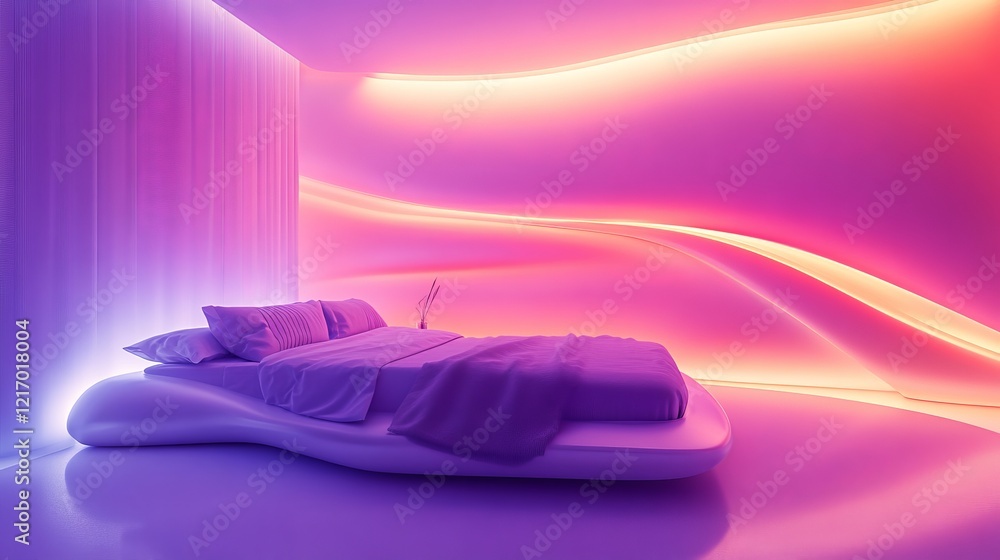 Poster cozy and inviting bedroom scene featuring a comfortable bed with soft pillow on white linen sheets c