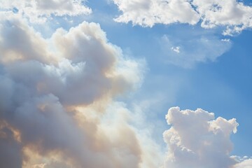 A commercial airliner soaring above a cloudy blue sky, perfect for travel and transportation themes