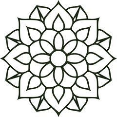 Beautiful flower art and mandala vector design
