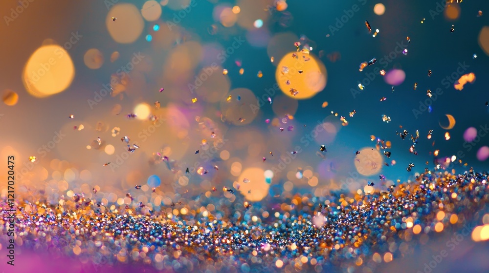 Aufkleber abstract representation of sparkling particles in a modern backdrop showcasing vibrant colors and dy