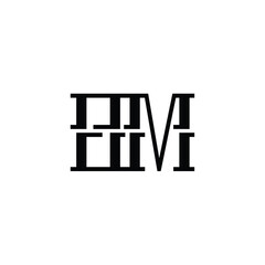 OM monogram logo design letter text name symbol monochrome logotype alphabet character simple logo