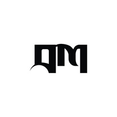 OM monogram logo design letter text name symbol monochrome logotype alphabet character simple logo