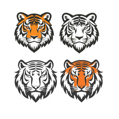 Fototapeta premium Tattoo of a tiger head drawn by hand