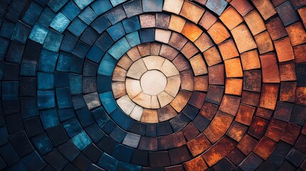 Fototapeta premium Seamless Mosaic Pattern with Natural Tones in High Resolution