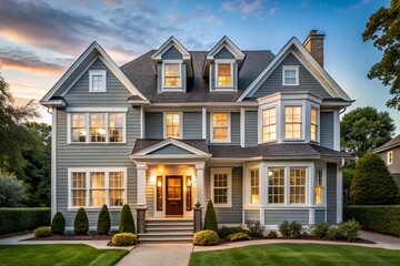 Obraz premium Modern & Classic Brighton Family Home Architectural Blend - Minimalist Photography