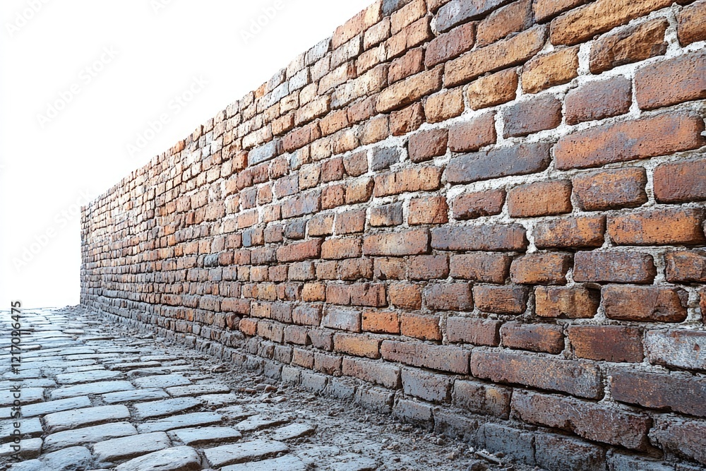 Poster a brick wall with a simple and clean design, suitable for use as a backdrop or in architectural cont