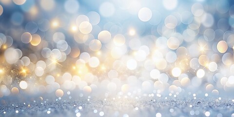 Fototapeta premium Modern White Business Presentation Backgrounds with Bokeh - Abstract Blurred Lights