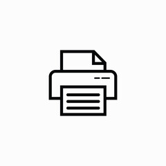 Printer vector icon. Illustration isolated for graphic and web design fully editable vector teimplate