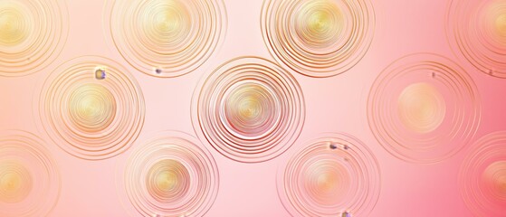 Abstract Bubbles Pattern, Artistic Pink and Yellow Design
