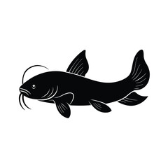 catfish vector image illustration and artwork silhouette on white background