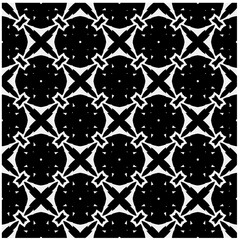  Seamless pattern with repeating abstract shapes.Black and white texture.Design element for prints, decoration, cover, textile,wallpaper, background, wrapping paper, clothing, fabric, package, cards.