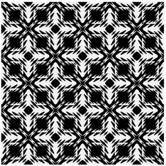  Seamless pattern with repeating abstract shapes.Black and white texture.Design element for prints, decoration, cover, textile,wallpaper, background, wrapping paper, clothing, fabric, package, cards.