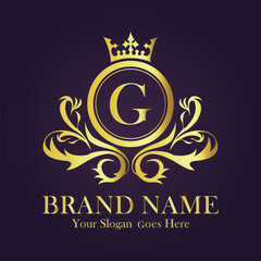 Luxury Gold Monogram Logo Letter G