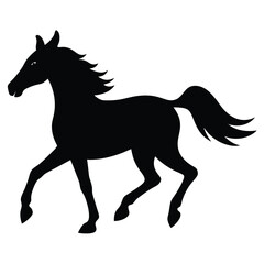 horse vector image illustration and artwork silhouette on white background