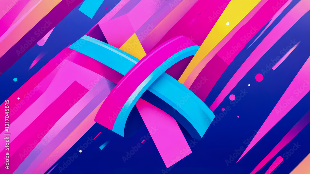 Poster abstract colorful swirls and shapes: a dynamic composition of vibrant hues