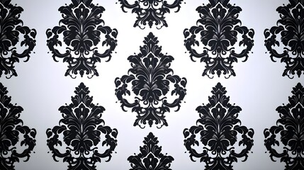 Timeless Grey Damask Pattern on Soft Background in High Resolution