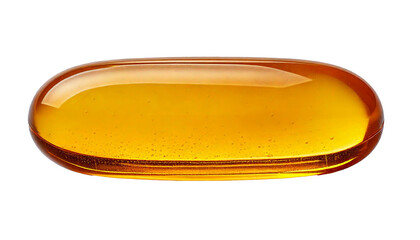 Fish oil pill omega isolated on white background clipping path