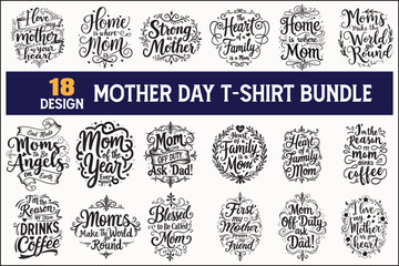 Mom SVG T-Shirt Design Bundle