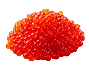 red Caviar isolated on white background clipping path