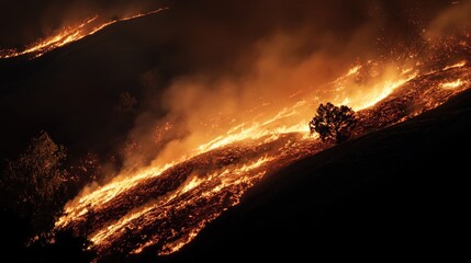 A fiery phenomenon in the night sky, ideal for use in scenes about celestial events or dramatic skies