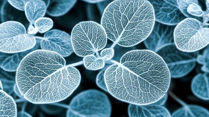 Elegant Green Leaves with Natural Texture and Sharp Details