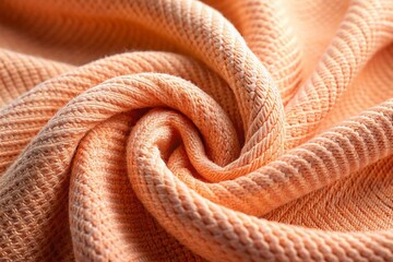 Peach Fuzz Cotton Fabric Texture: Close-Up Macro Shot of Soft Weave
