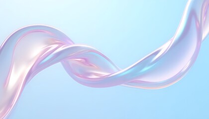 Iridescent Fluid Swirls: A Pastel Abstract Dream