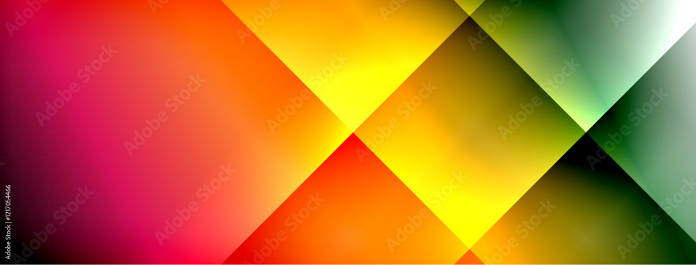 Poster Dynamic shadow lines with gradient colors geometric background