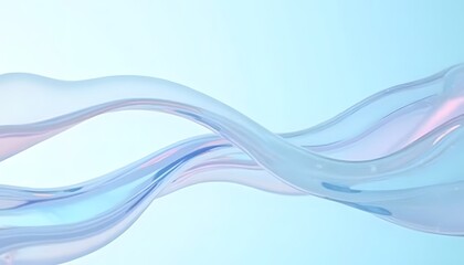 Obraz premium Serene Blue Liquid Forms: Abstract Fluid Art