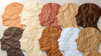Diversity of Colored Paper Pattern Heads